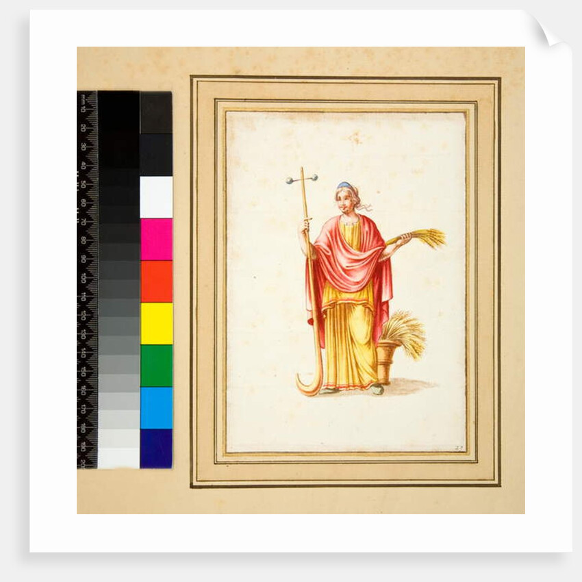 Large design of a wall with paintings. by Pietro Santi Bartoli