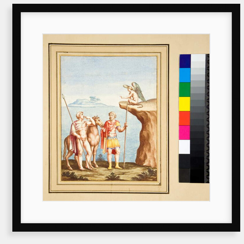 Two figures and a Sphynx by Pietro Santi Bartoli