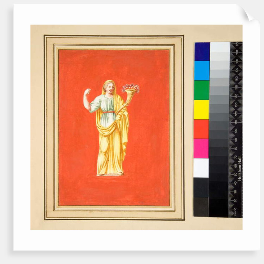 Female figure on red ground by Pietro Santi Bartoli