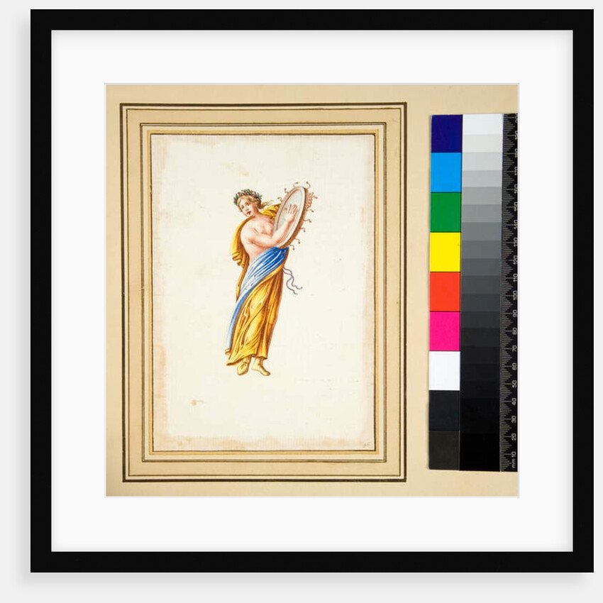Draped figure beating a drum by Pietro Santi Bartoli