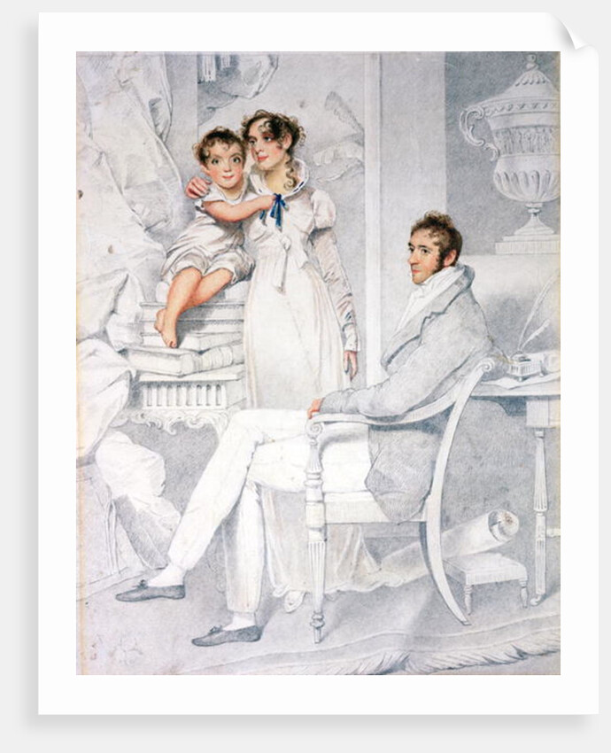 Mr and Mrs Richmond Thackeray and their son, William Makepeace Thackeray 1814 by George Chinnery