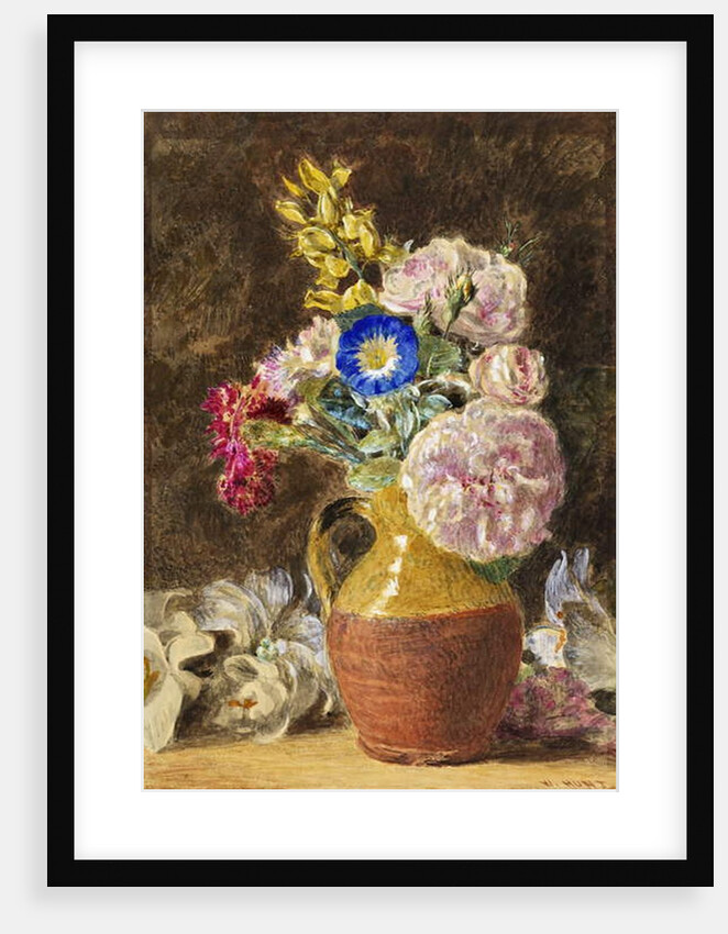 Mixed Flowers in a Brown and Fawn Jug, c.1860 by William Henry Hunt