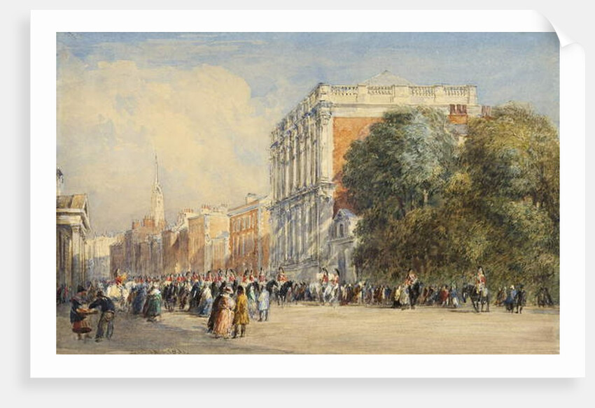 Old Whitehall with the Life Guards, 1831 by David Cox