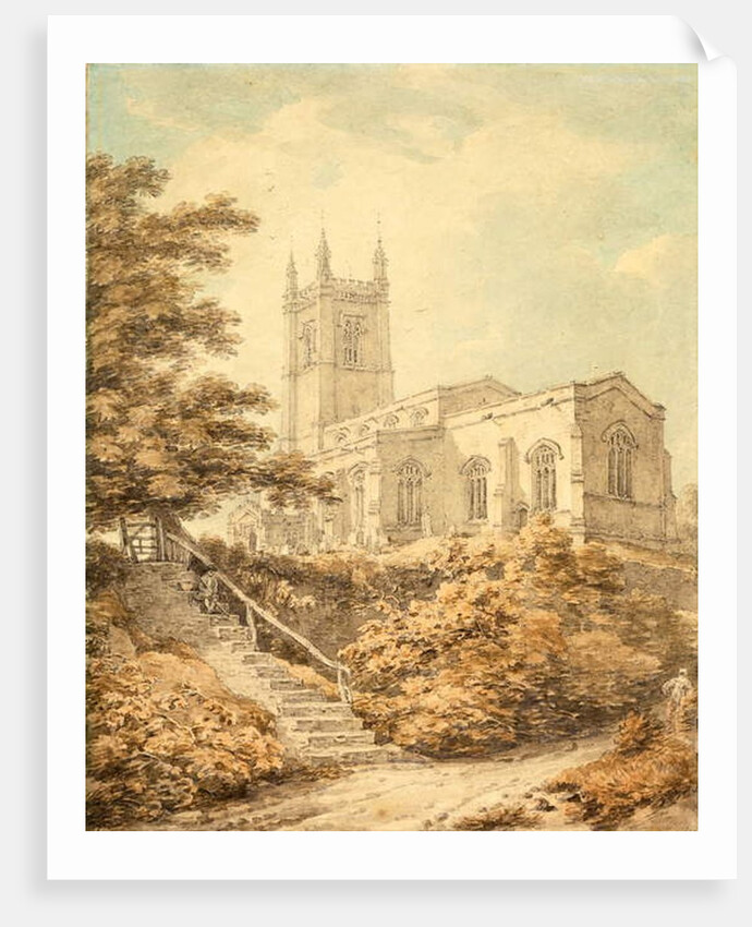 South East aspect of the church at Odell by Thomas Hearne