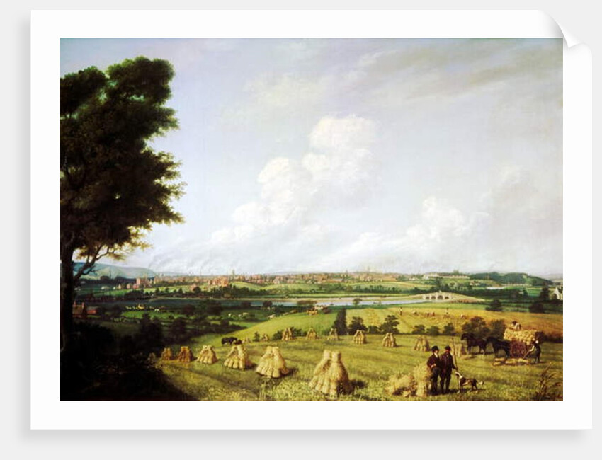 View of Preston from Penwortham Mill, 1821 by John Jenkinson
