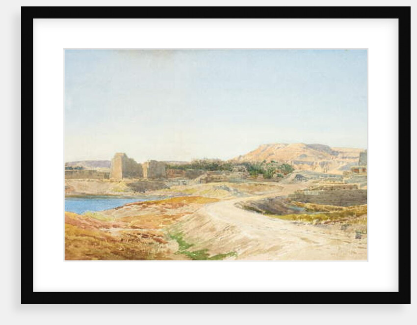 Sacred Lake and Ruins of the Temple at Karnak, c.1907-10 by John Somerscales