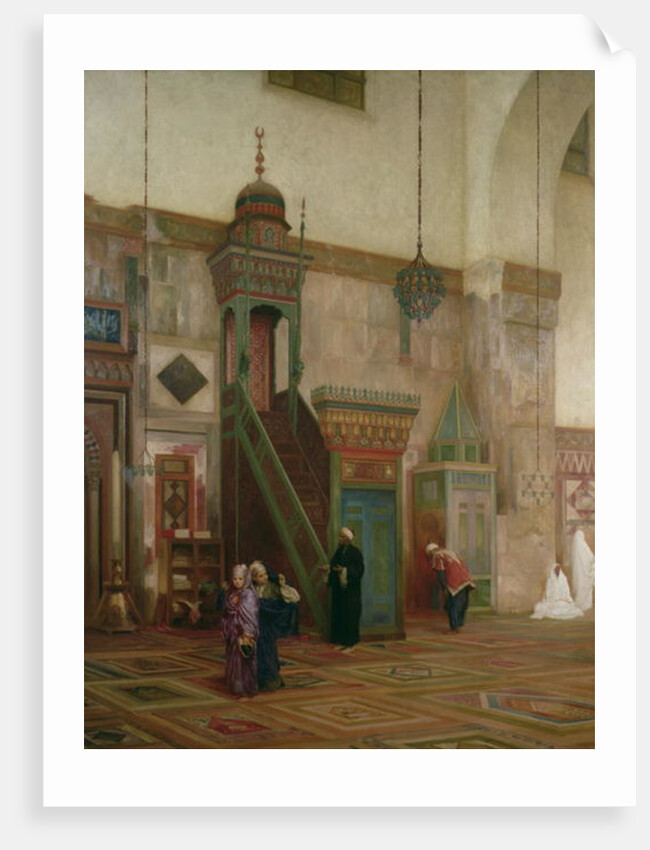 Detail of the interior of the Grand Mosque, Damascus, 1873-75 by Frederic Leighton