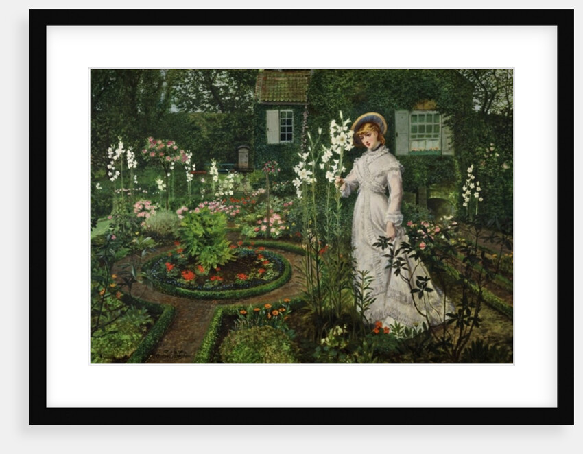 The Rector's Garden, Queen of the Lilies, 1877 by John Atkinson Grimshaw