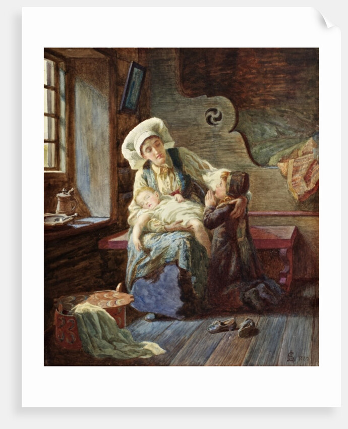 Evening in a Norwegian Home, 1882 by Catharine Adelaide Sparkes