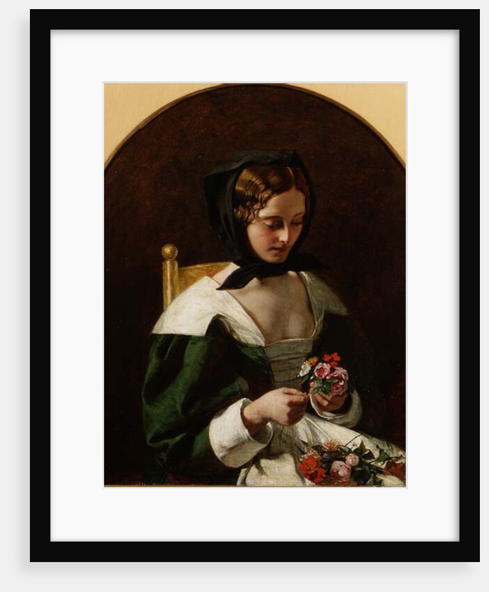 Girl Making a Bouquet of Flowers, 1849 by Augustus Leopold Egg