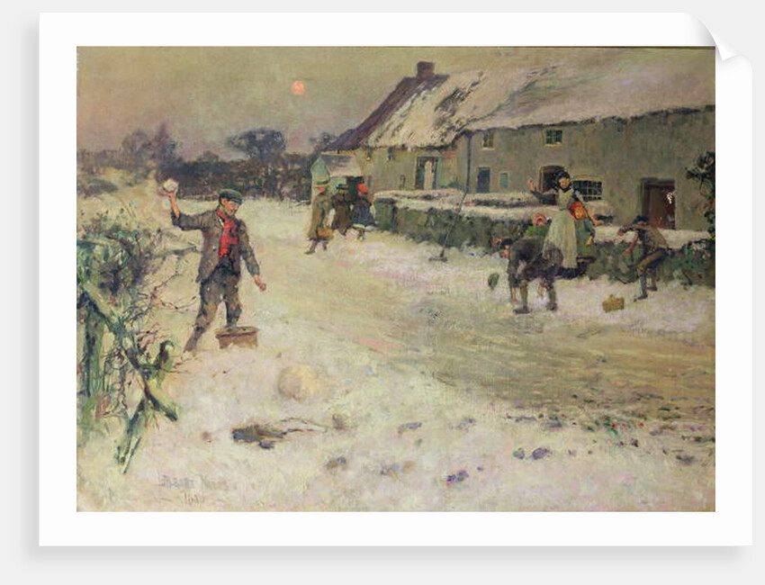 Snowballing, 1899 by Albert Woods