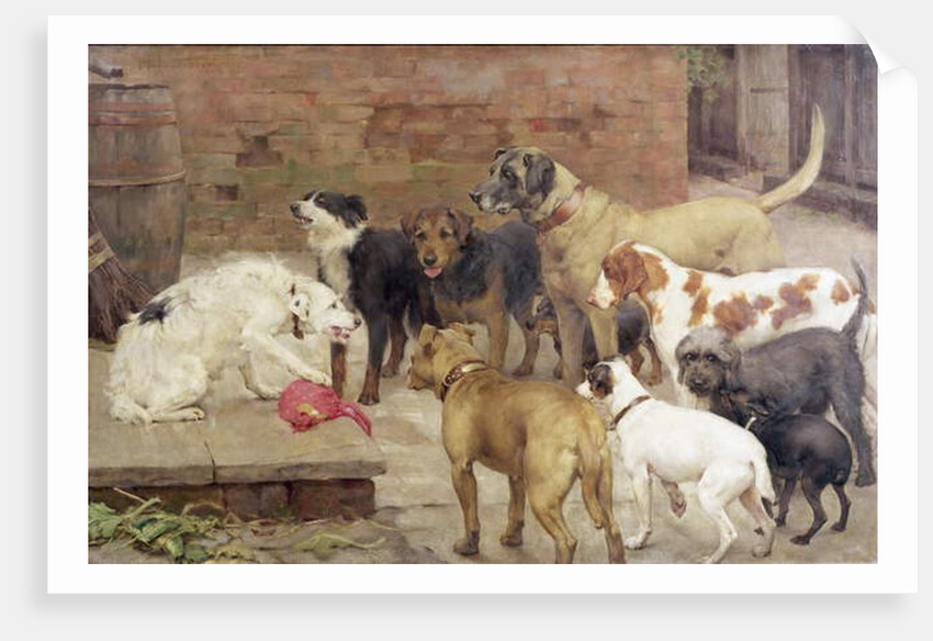 The Dog with his Master's Dinner, 1892 by Percy Harland Fisher