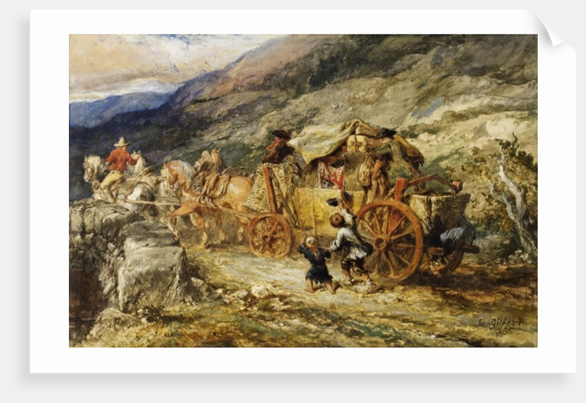Stage Coach of the Last Century, 1855 by John Gilbert