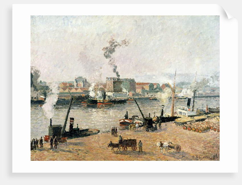Misty Morning, Rouen, 1896 by Camille Pissarro