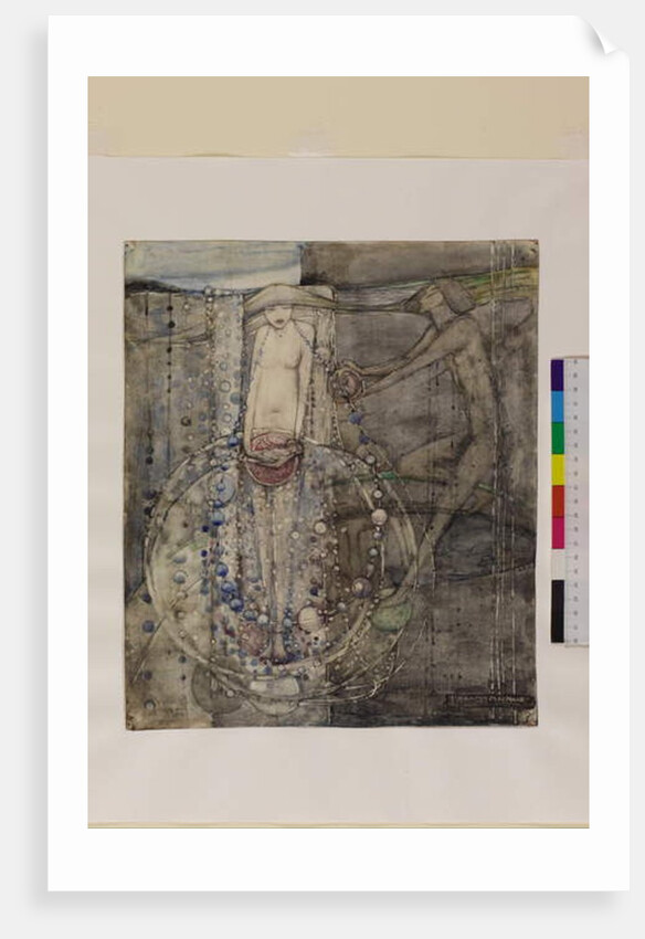 Man Makes the Beads of Life but Woman Must Thread Them, c.1912-15 by Frances Macdonald