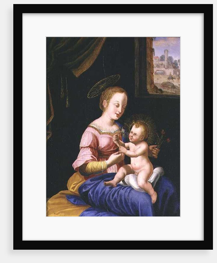 Virgin and Child with the Flight into Egypt by Flemish School