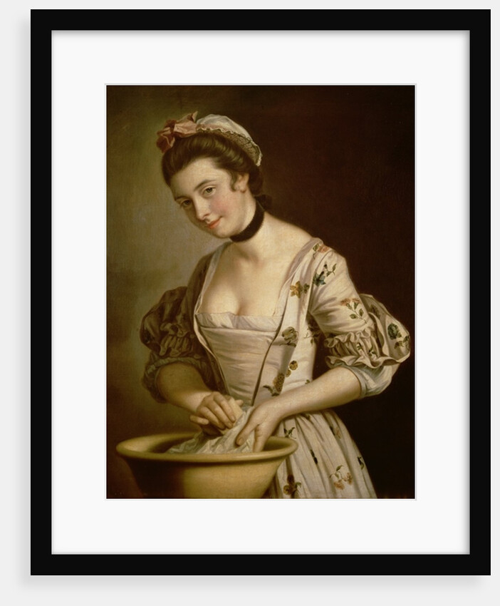 A Lady's Maid Soaping Linen by Henry Robert Morland