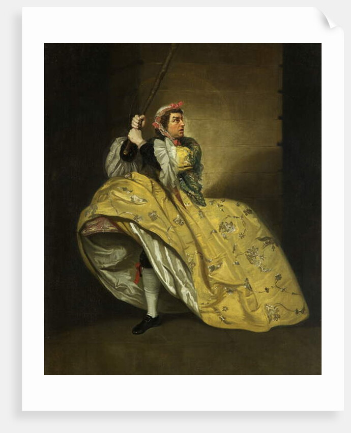 David Garrick as John Brute in the 'Provok'd Wife' by Vanbrugh, Drury Lane, c.1763 by Johann Zoffany