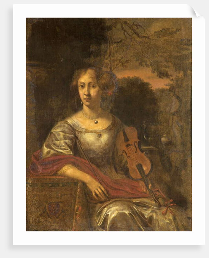 Lady with a Violin, c.1675 by Dutch School