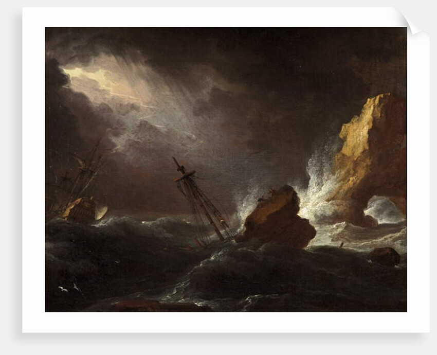 Seascape in Stormy Weather, c.1700 by Adriaen van Diest
