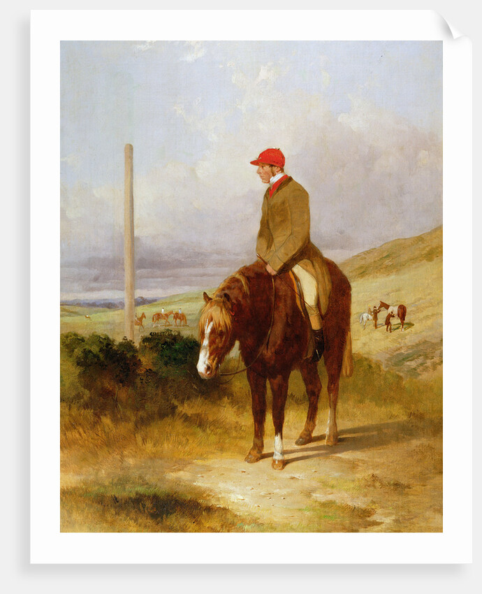 Nat Flatman on his Pony Before the Start of the 1844 Chesterfield Stakes, 1844 by Harry Hall