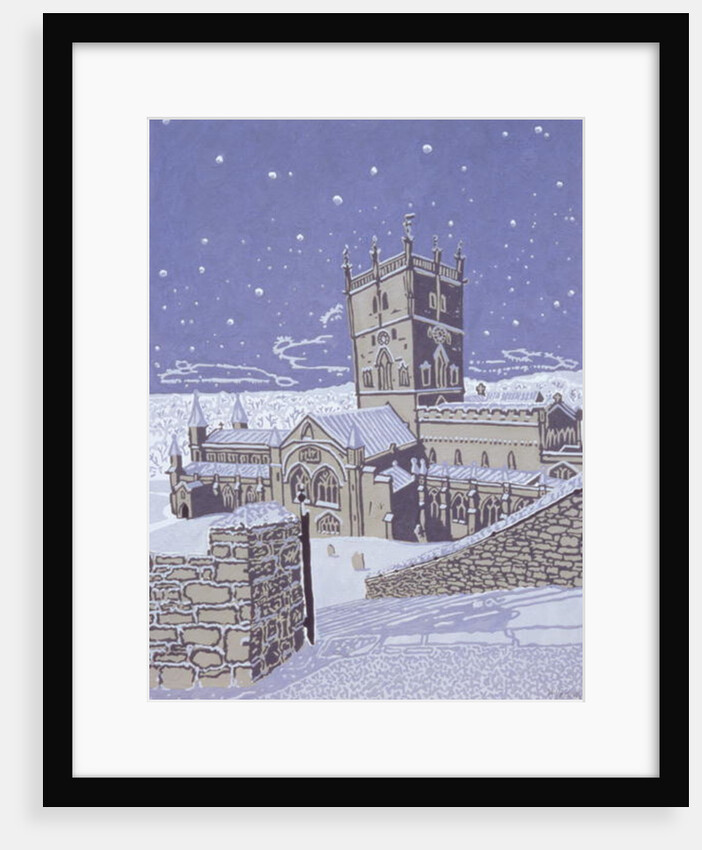 St. David's Cathedral in the Snow, 1996 by Huw S. Parsons