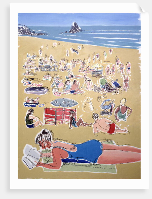 Bathers, Broadhaven Beach, Dyfed, 1995 by Huw S. Parsons