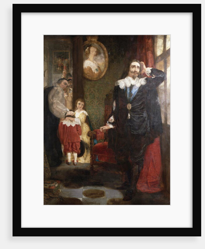 Charles I bidding goodbye to his children by English School