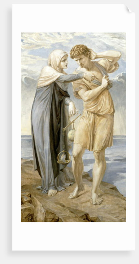 Man harkens to the Appeal of Conscience, 1910 by Frederic James Shields