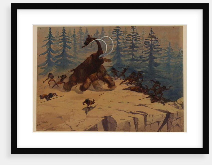 Woolly Mammoth, 1871 by Ernest Henry Griset