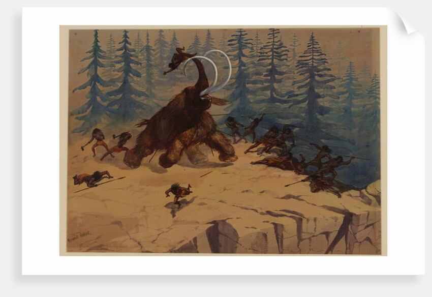 Woolly Mammoth, 1871 by Ernest Henry Griset