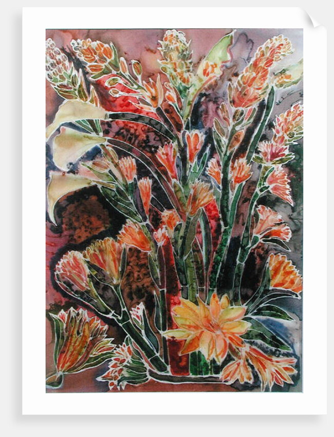 Calla Lillies with Tuber Roses by Hilary Simon