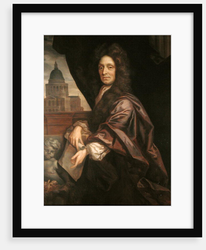 Sir Christopher Wren copied by Edmund Dyer by Godfrey (after) Kneller