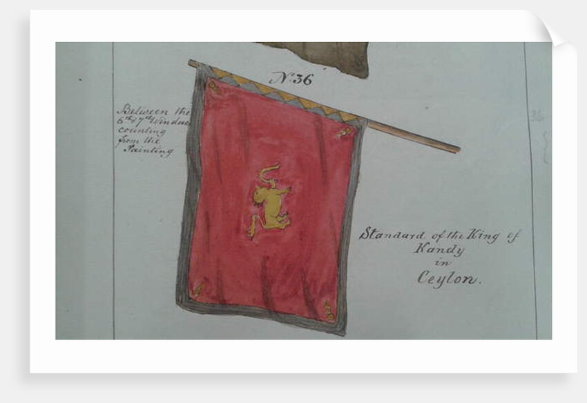 Drawing of the Standard of the King of Kandy, 1853 by Anonymous