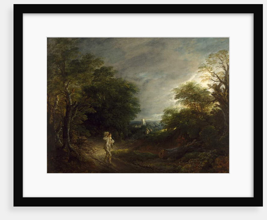 Wooded Landscape with a Woodcutter, c.1762-63 by Thomas Gainsborough