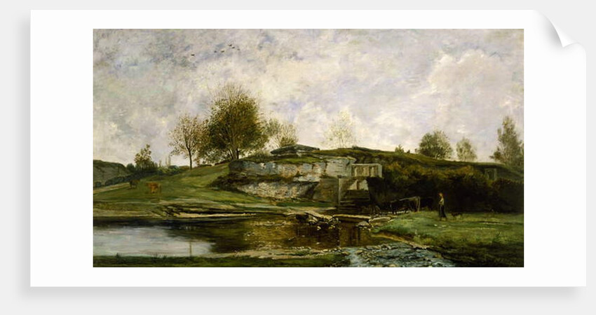 Sluice in the Optevoz Valley, 1854 by Charles Francois Daubigny