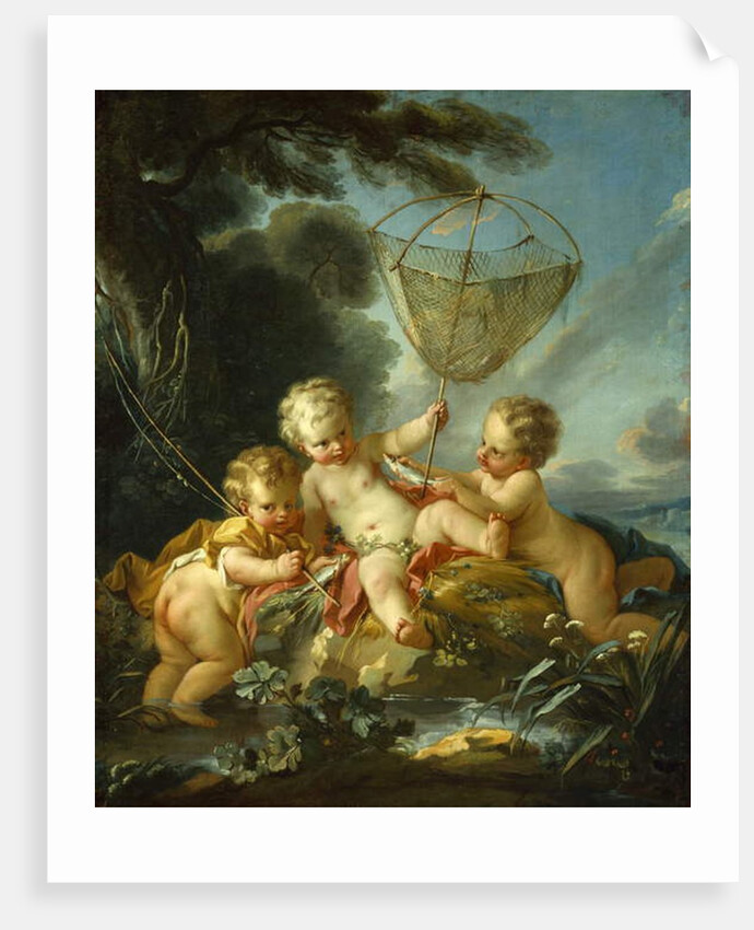 Putti as Fisherman, c.1744 by Francois Boucher