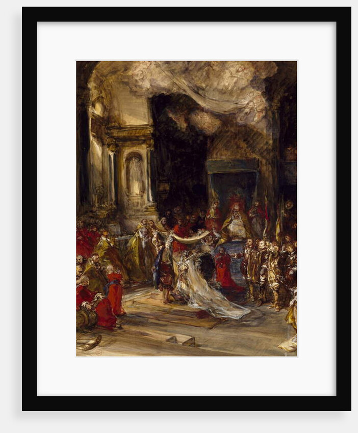 A Royal Marriage Scene by Louis Eugene Gabriel Isabey