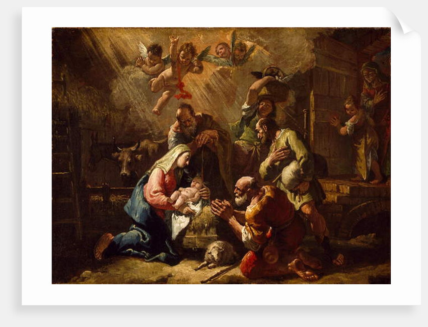 The Adoration of the Shepherds, mid-18th century by Francesco Fontebasso