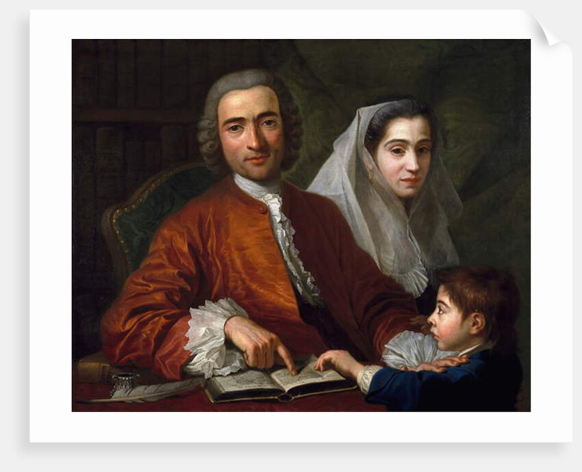 Dr. Salvatore Bernard with His Wife and Son, 1759 by Antoine Favray