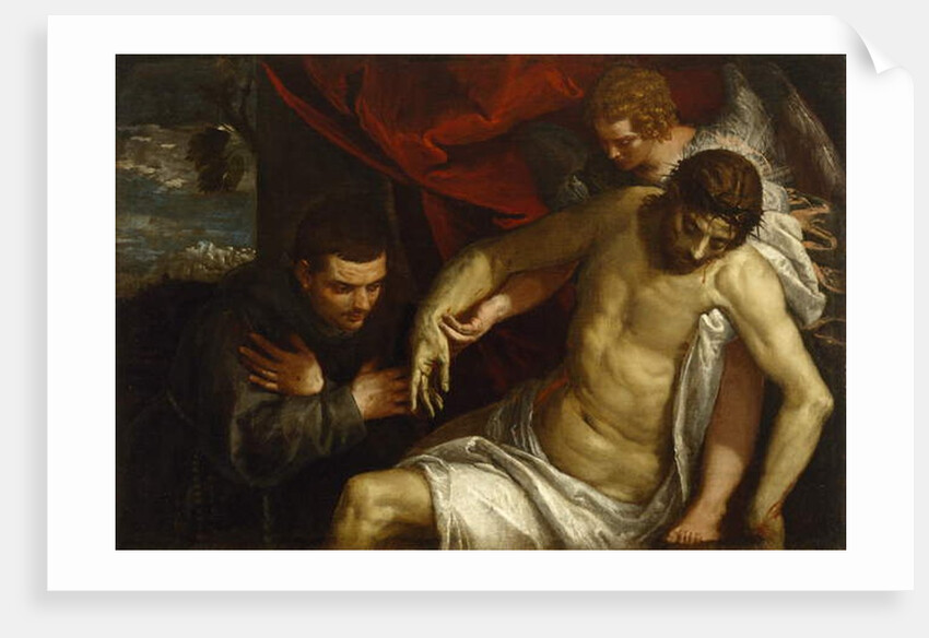 The Dead Christ Supported by an Angel and Adored by a Franciscan, c.1586-87 by (1528-88) Veronese