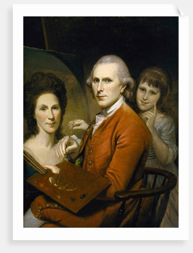 Self Portrait with Angelica Peale and Portrait of Rachel, c.1782-88 by Charles Willson Peale