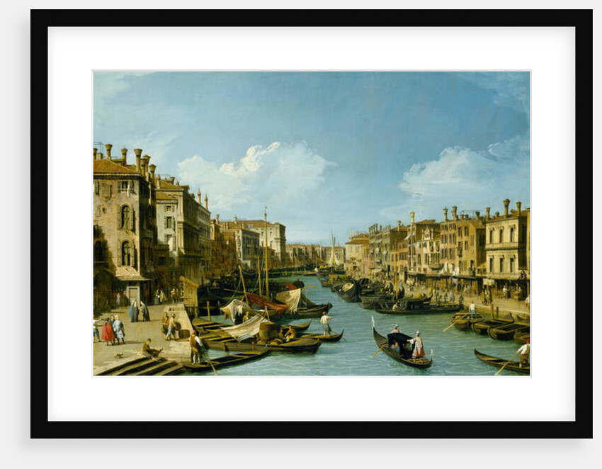 The Grand Canal near the Rialto Bridge, Venice, c.1730 by (1697-1768) Canaletto