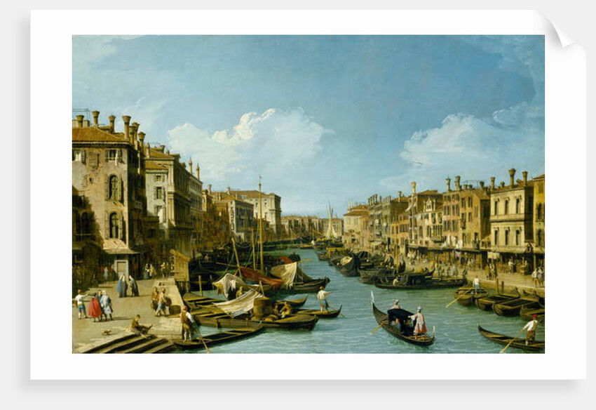 The Grand Canal near the Rialto Bridge, Venice, c.1730 by (1697-1768) Canaletto