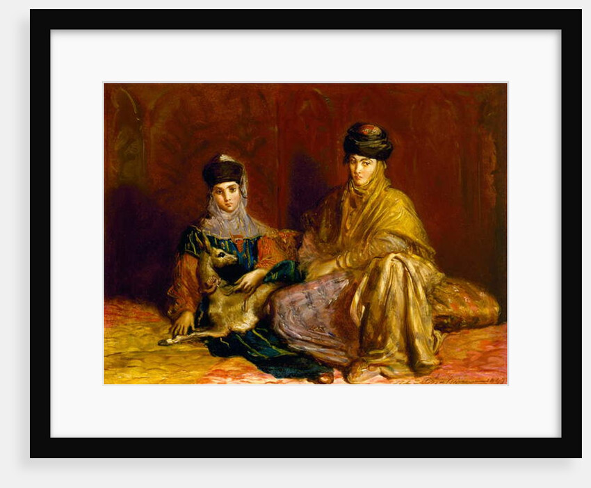 Woman and Little Girl of Constantine with a Gazelle, 1849 by Theodore Chasseriau