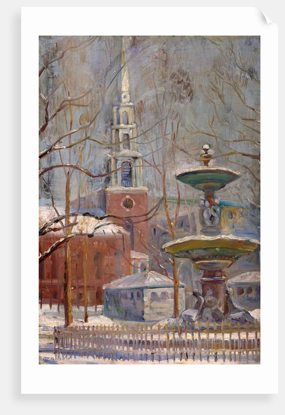 Park Street at Boston Commons, c.1910-20 by Arthur Clifton Goodwin