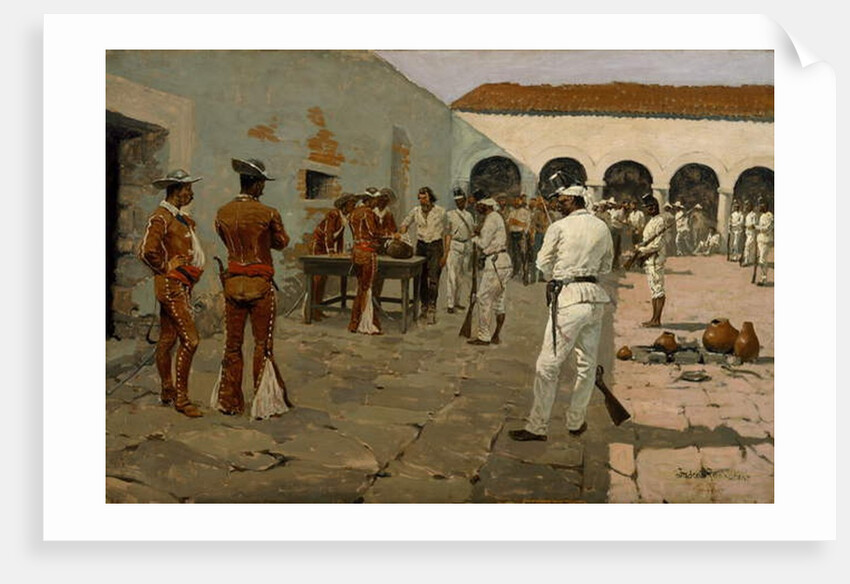 The Mier Expedition: The Drawing of the Black Bean 1869 by Frederic Remington