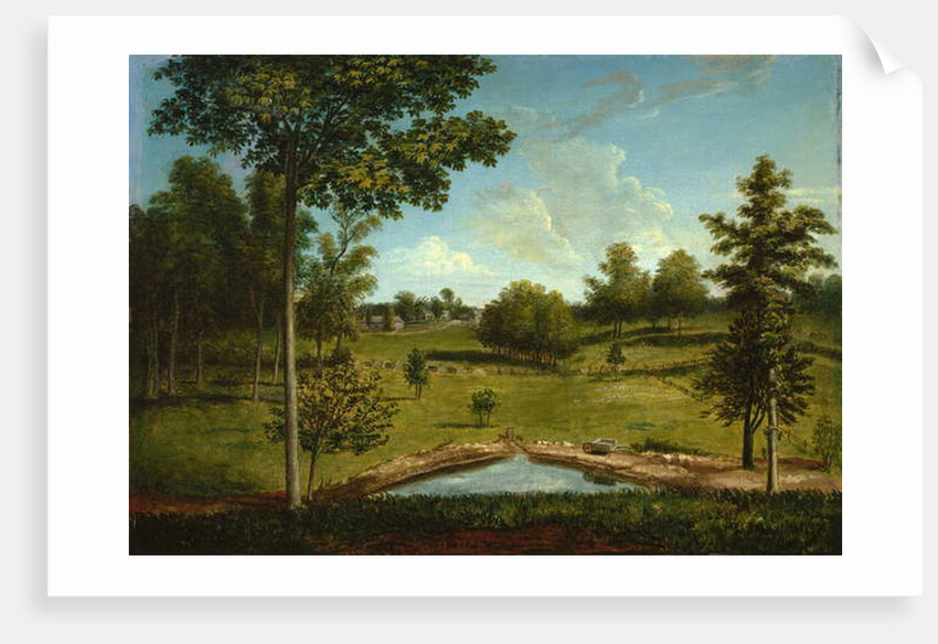 Landscape looking toward Sellers Hall from Mill Bank, c.1818 by Charles Willson Peale