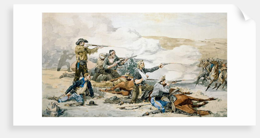 Battle of Beecher's Island, 1868 c.1885 by Frederic Remington