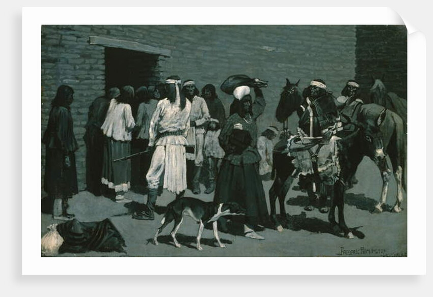 Pueblo Indian Village c.1889 by Frederic Remington